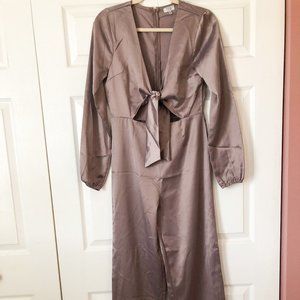 Silk Jumpsuit in Lilac